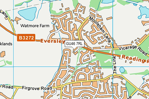 GU46 7RL map - OS VectorMap District (Ordnance Survey)
