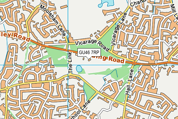 GU46 7RP map - OS VectorMap District (Ordnance Survey)