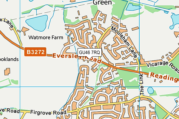 GU46 7RQ map - OS VectorMap District (Ordnance Survey)