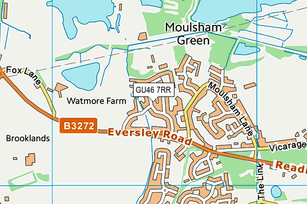 GU46 7RR map - OS VectorMap District (Ordnance Survey)