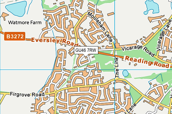 GU46 7RW map - OS VectorMap District (Ordnance Survey)