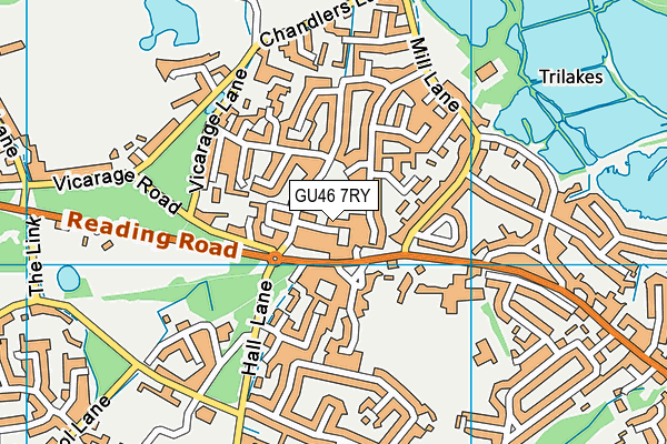 GU46 7RY map - OS VectorMap District (Ordnance Survey)