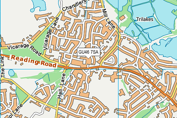 GU46 7SA map - OS VectorMap District (Ordnance Survey)