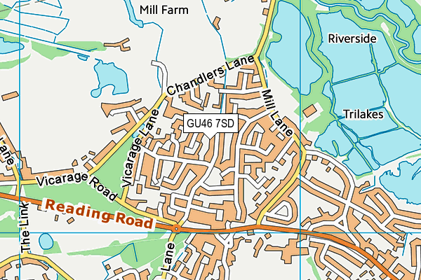 GU46 7SD map - OS VectorMap District (Ordnance Survey)