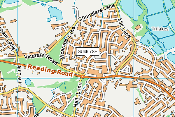GU46 7SE map - OS VectorMap District (Ordnance Survey)