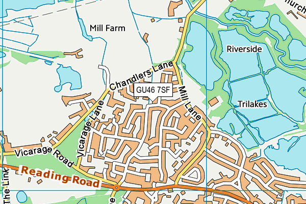 GU46 7SF map - OS VectorMap District (Ordnance Survey)