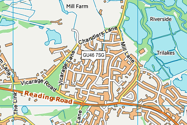 GU46 7SG map - OS VectorMap District (Ordnance Survey)