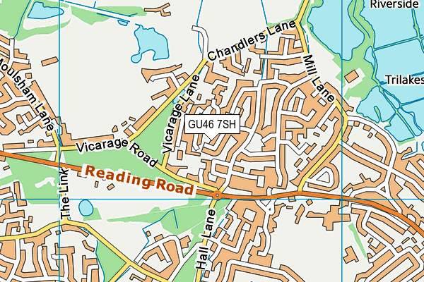 GU46 7SH map - OS VectorMap District (Ordnance Survey)