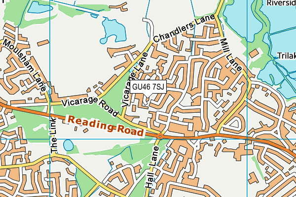 GU46 7SJ map - OS VectorMap District (Ordnance Survey)