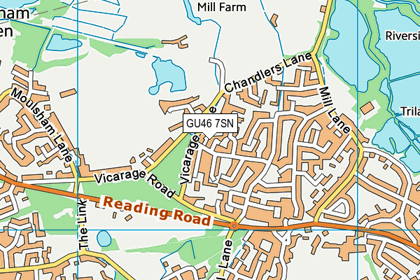 GU46 7SN map - OS VectorMap District (Ordnance Survey)