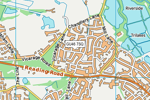 GU46 7SQ map - OS VectorMap District (Ordnance Survey)