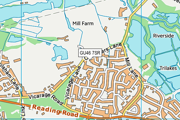 GU46 7SR map - OS VectorMap District (Ordnance Survey)