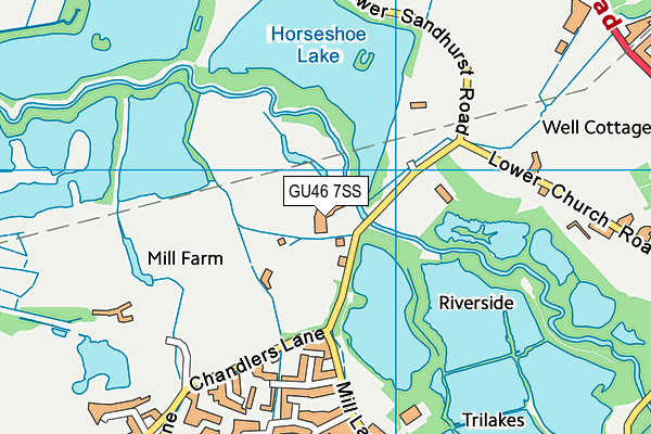 GU46 7SS map - OS VectorMap District (Ordnance Survey)
