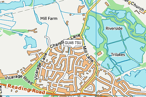 GU46 7SU map - OS VectorMap District (Ordnance Survey)