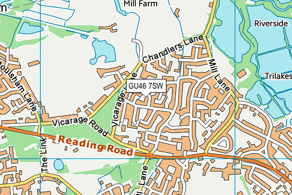 GU46 7SW map - OS VectorMap District (Ordnance Survey)