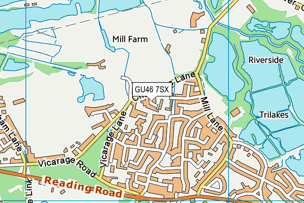 GU46 7SX map - OS VectorMap District (Ordnance Survey)