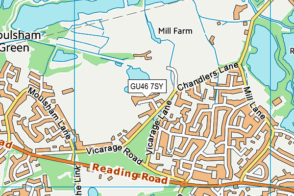 GU46 7SY map - OS VectorMap District (Ordnance Survey)