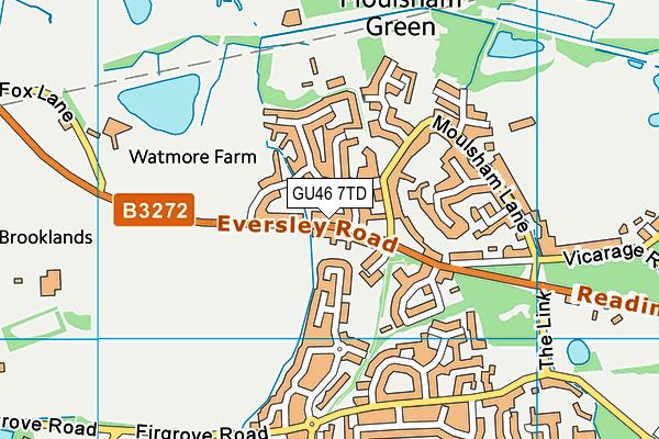 GU46 7TD map - OS VectorMap District (Ordnance Survey)