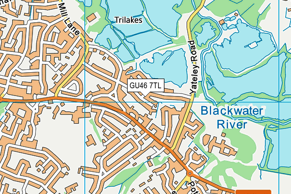 GU46 7TL map - OS VectorMap District (Ordnance Survey)
