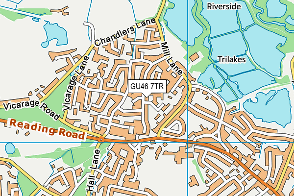 GU46 7TR map - OS VectorMap District (Ordnance Survey)