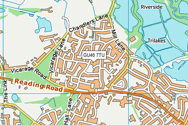 GU46 7TU map - OS VectorMap District (Ordnance Survey)