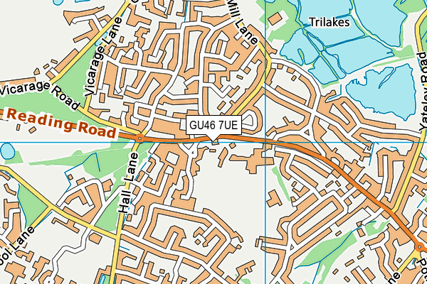 GU46 7UE map - OS VectorMap District (Ordnance Survey)