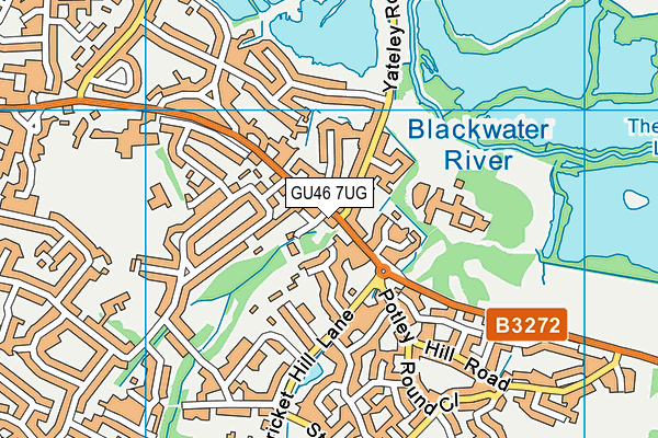 GU46 7UG map - OS VectorMap District (Ordnance Survey)