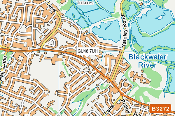 GU46 7UH map - OS VectorMap District (Ordnance Survey)