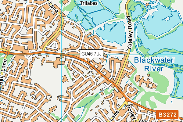 GU46 7UJ map - OS VectorMap District (Ordnance Survey)