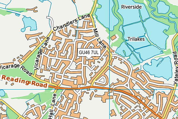 GU46 7UL map - OS VectorMap District (Ordnance Survey)