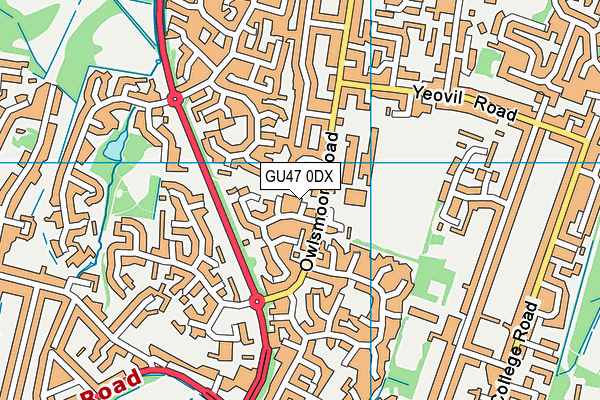 GU47 0DX map - OS VectorMap District (Ordnance Survey)