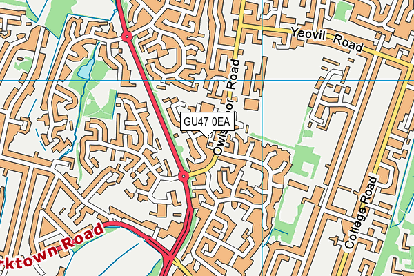 GU47 0EA map - OS VectorMap District (Ordnance Survey)