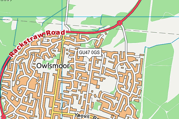 GU47 0GS map - OS VectorMap District (Ordnance Survey)