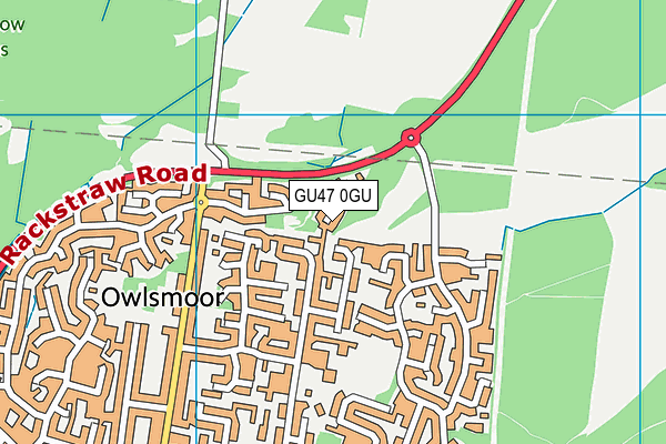 GU47 0GU map - OS VectorMap District (Ordnance Survey)