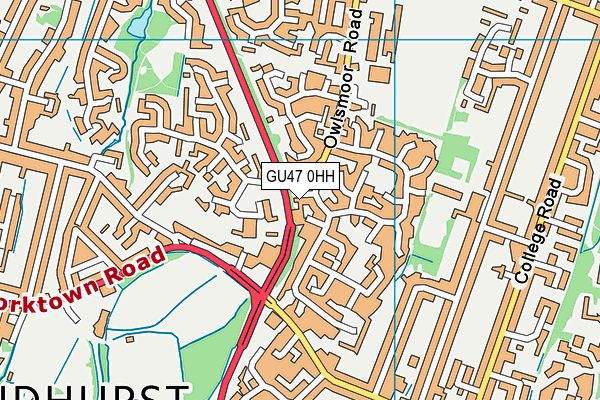 GU47 0HH map - OS VectorMap District (Ordnance Survey)