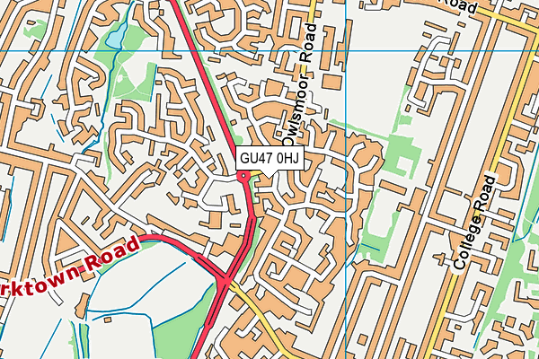 GU47 0HJ map - OS VectorMap District (Ordnance Survey)