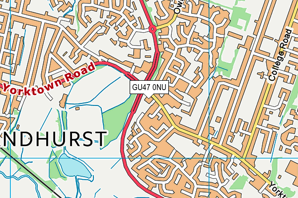 GU47 0NU map - OS VectorMap District (Ordnance Survey)