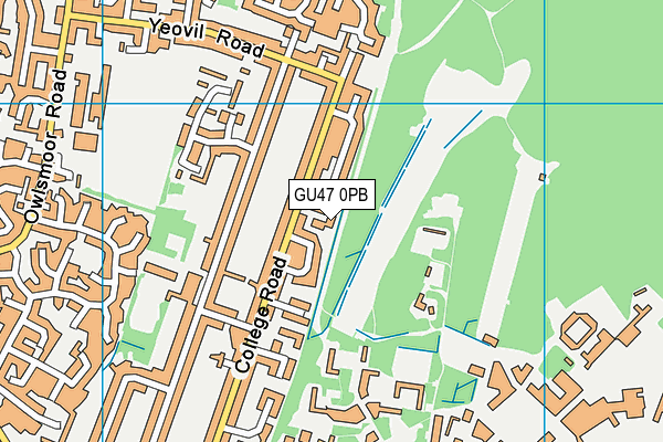 GU47 0PB map - OS VectorMap District (Ordnance Survey)