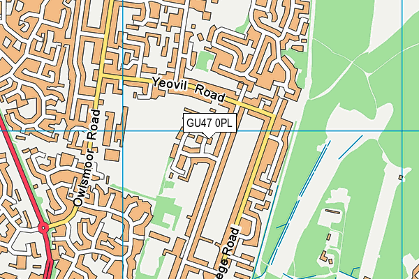 GU47 0PL map - OS VectorMap District (Ordnance Survey)