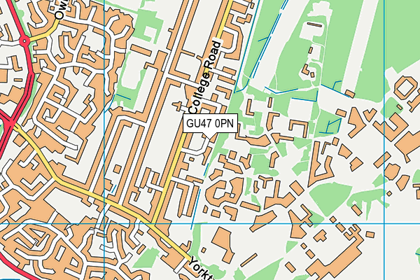 GU47 0PN map - OS VectorMap District (Ordnance Survey)