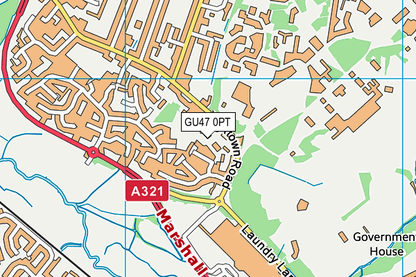 GU47 0PT map - OS VectorMap District (Ordnance Survey)