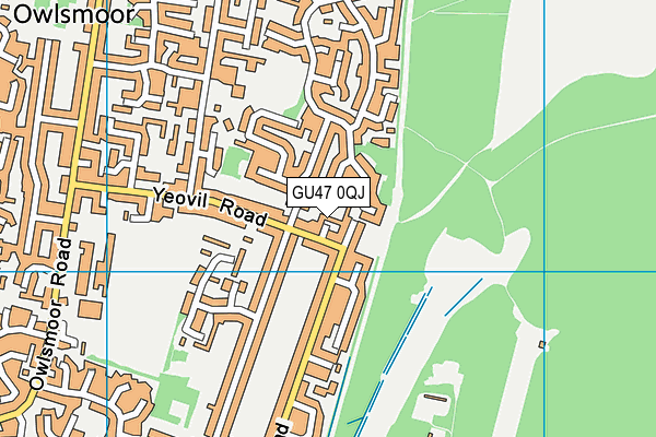 GU47 0QJ map - OS VectorMap District (Ordnance Survey)