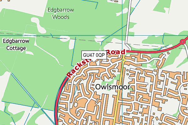 GU47 0QP map - OS VectorMap District (Ordnance Survey)