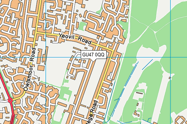 GU47 0QQ map - OS VectorMap District (Ordnance Survey)