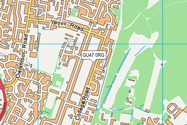 GU47 0RG map - OS VectorMap District (Ordnance Survey)