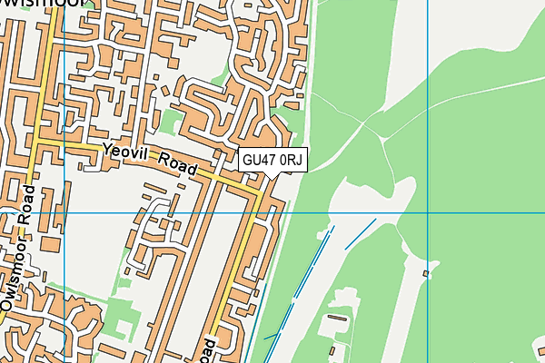 GU47 0RJ map - OS VectorMap District (Ordnance Survey)