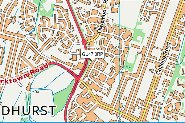 GU47 0RP map - OS VectorMap District (Ordnance Survey)