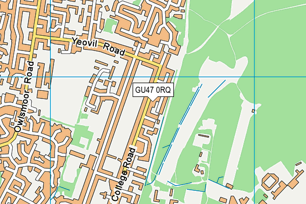 GU47 0RQ map - OS VectorMap District (Ordnance Survey)