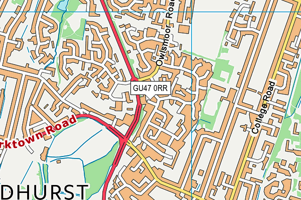 GU47 0RR map - OS VectorMap District (Ordnance Survey)