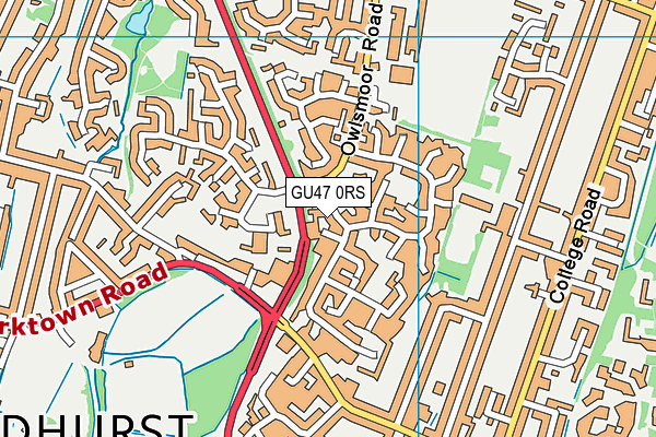 GU47 0RS map - OS VectorMap District (Ordnance Survey)